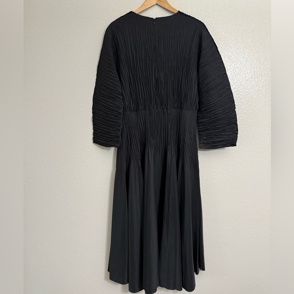 Vince Micro Pleated Black Midi Dress - Picture 8 of 15